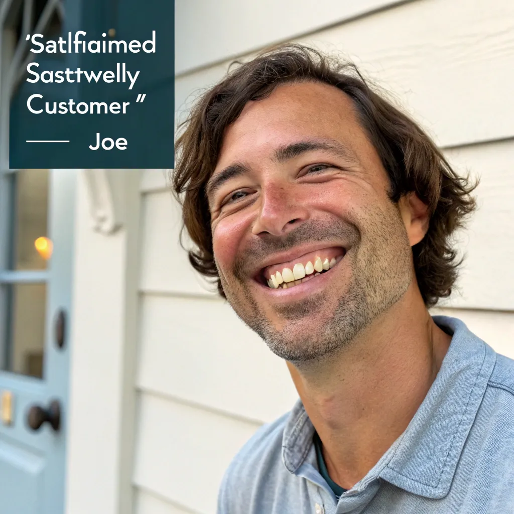 Satisfied customer Joe smiling