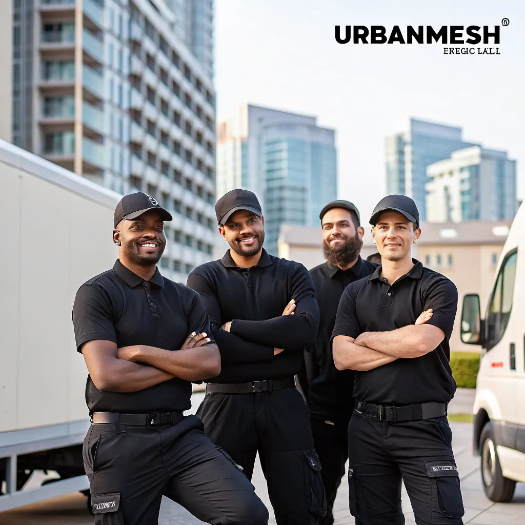 The URBANMESH team ready to help you move